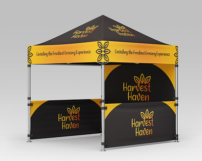 Harvest Haven Tent Design advertising canopy design graphic design illustrator large format print design photoshop print design promotional tent tent design trade show cany