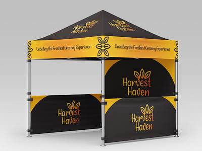 Harvest Haven Tent Design advertising canopy design graphic design illustrator large format print design photoshop print design promotional tent tent design trade show cany