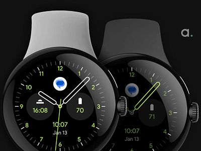 Pear Analog: Watch Face Format update! amoled watch faces amoledwatchfaces analog android wear app design google play pixel watch pixel watch 2 play store watch face wear os