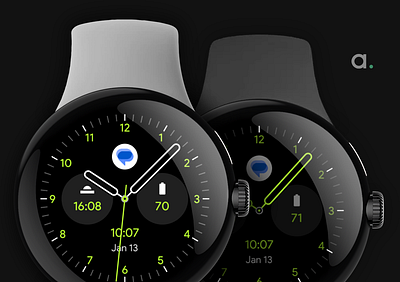 Pear Analog: Watch Face Format update! amoled watch faces amoledwatchfaces analog android wear app design google play pixel watch pixel watch 2 play store watch face wear os