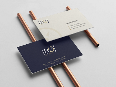 Khoj Resorts 5star brand branding business card card khoj logo resorts
