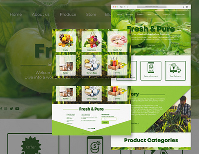Fresh & Pure Landing Page Design a plus content amazon e graphic design landing page design photoshop uiux design website design
