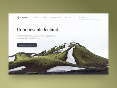 Concept for tours to Iceland design graphic design illustration ui ux