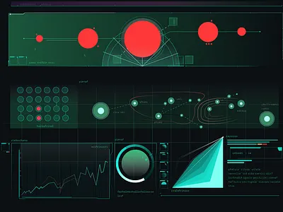 Space interface graphic design ui
