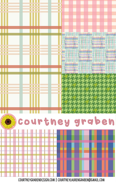 PLAIDS BY COURTNEY GRABEN art design digital art illustration pattern surface design surface pattern design