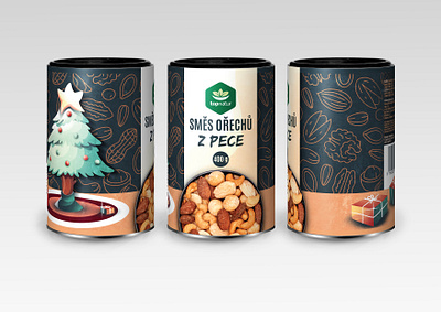 CHRISTMAS NUTS PACKAGING czech design graphic design illustration