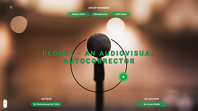 Pedant - An Audio Visual Auto Corrector branding design figma graphic design illustration logo mobile ui ux website