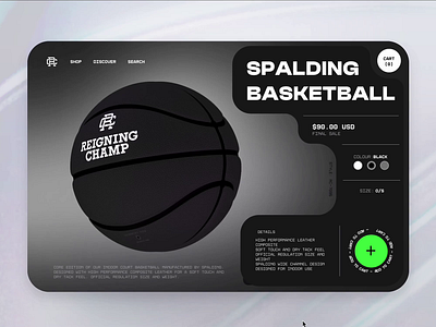 3D NFT Ecommerce 3d app basketball desktop ecommerce framer nft prototype spline sport ui
