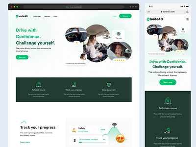 Landing page - Get your driving license. landing landingpage page ui