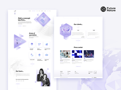 ZipIt - Law Firm Web redesign 3d animation bulgaria design freelance futurenaturedesign law startup ui vr web design