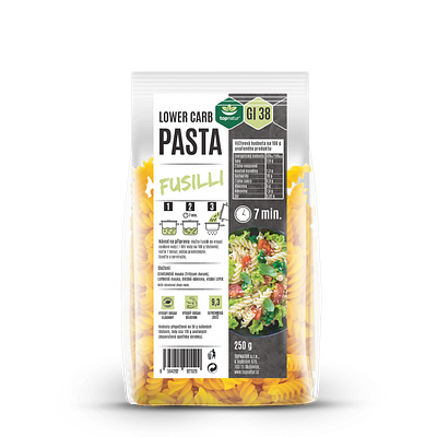 LOW CARB PASTA PACKAGING czech design flat graphic design smooth
