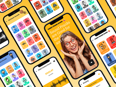 Funny Prank Sound 🤣-Mobile App branding graphic design ui