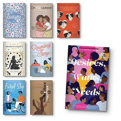 Romance Novel Cover Proposals book design covers visual design