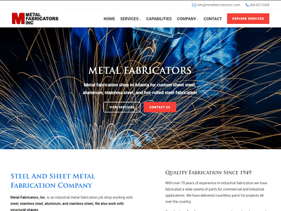 Industrial Website Design - Steel Fabrication branding industrial website design steel fabrication web design