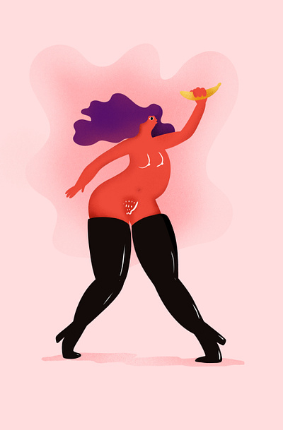 Banana Lover character eroticart illustration women