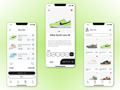 Sneaker mobile app app branding design figma mobile mobile app sneakers ui