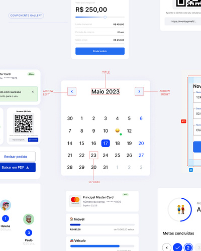 Component Library app branding clean component library dashboard datepicker design graphic design saas simlpe ui ui card ui component ui style ux