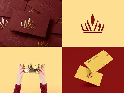 Rozana 👑 arabic logo arabic typography crown logo