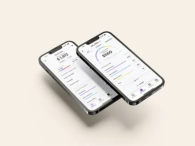 Budgeting App UI Design 3d app apple branding budgeting dashboard design graphic design iphone mockup slide ui ux