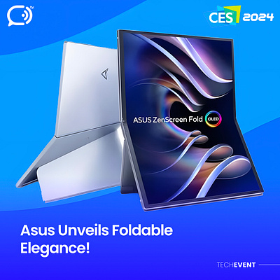 CES - 2024 - Asus ZenScreen Fold - SMP 3d animation branding graphic design logo motion graphics ui