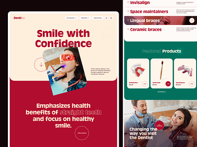 Dentist Landing Page clinic clinic website dental dental care landing page dental clinic dental clinic landing page dental clinic website dental landing page ui dental solutions dental website dental website design dentist dentist landing page health app landing page teeth tooth web design website