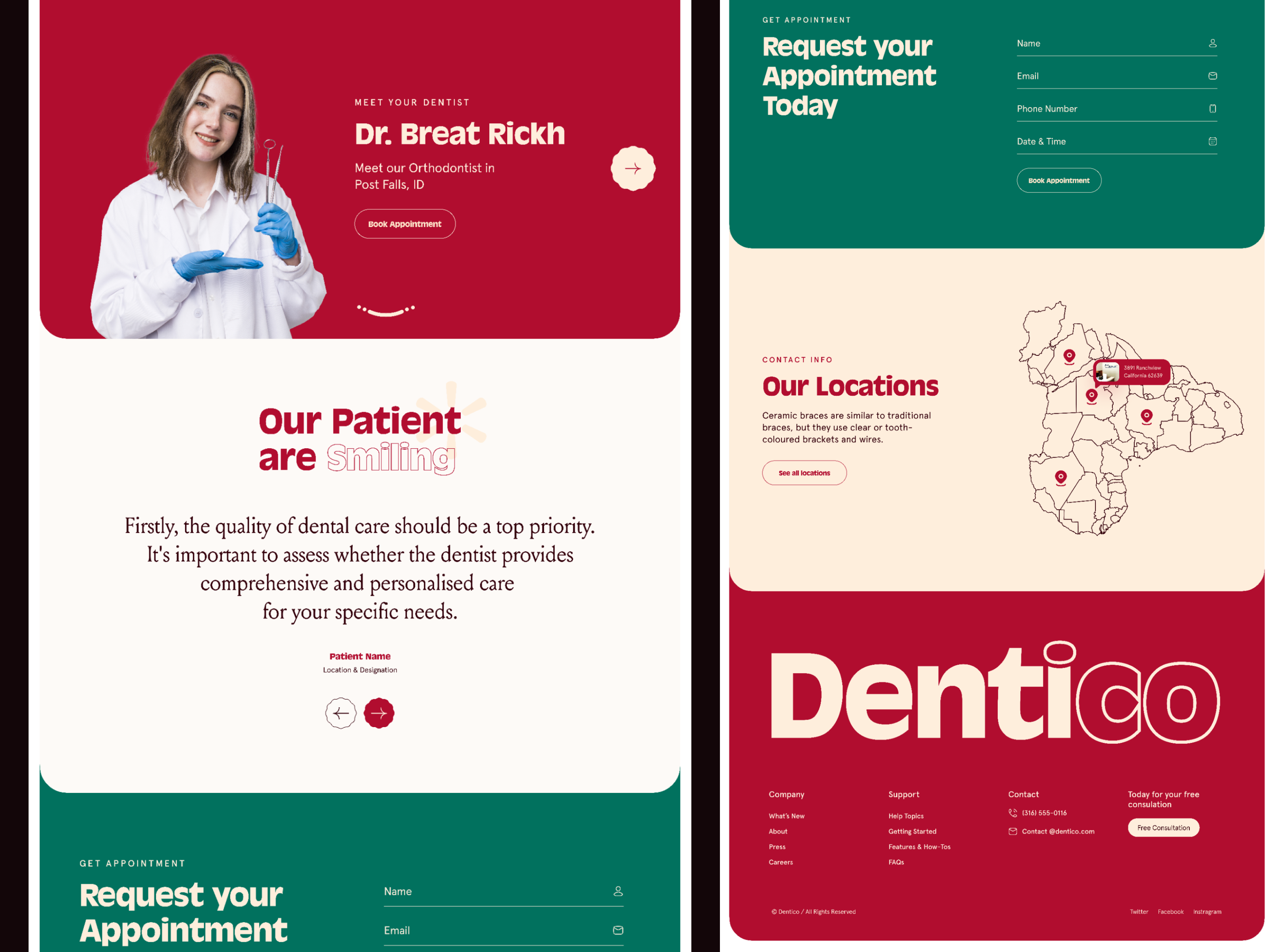 Dentist Landing Page by Musemind UI/UX Agency on Dribbble