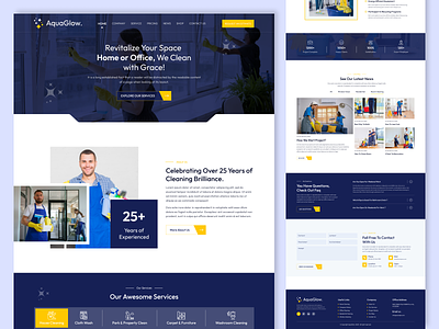 Home Cleaning Services Website clean website cleaning cleaning products commercial cleaning home cleaning website home remodeling website house cleaning housekeeping landing page design landingpage maid services minimal plumber website ui uiux ux web website website landing page window cleaning