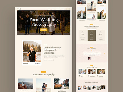 Wedding Photography Website Design branding clean design design jahid landing page photography portfolio product design ui ux web design web site wedding design wedding photography