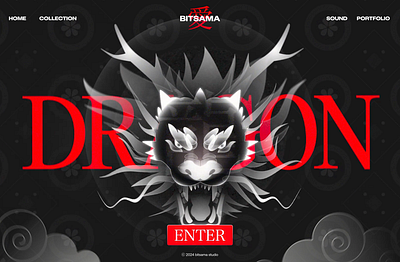 Portfolio concept - Year of the Dragon 2024 animation concept dragon landing page motion graphics ui