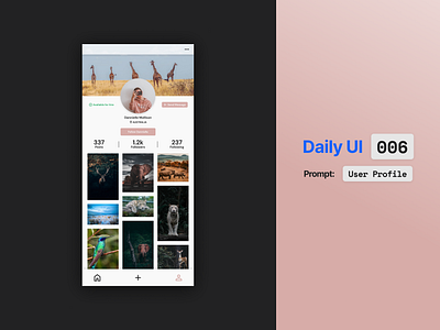 Daily UI 006 - User Profile daily ui daily ui 006 dark mode light mode mobile profile user profile