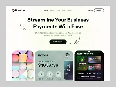 Saas FinanceWebsite Header finance website landing landing page design payment saas saas design saas website ui design website for saas