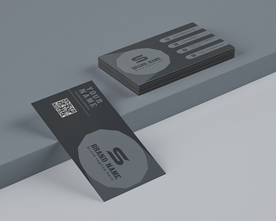 Business card design 4 company contact info print tempelate