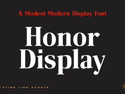 Honor Display Font display font honor display font modern serif type unique