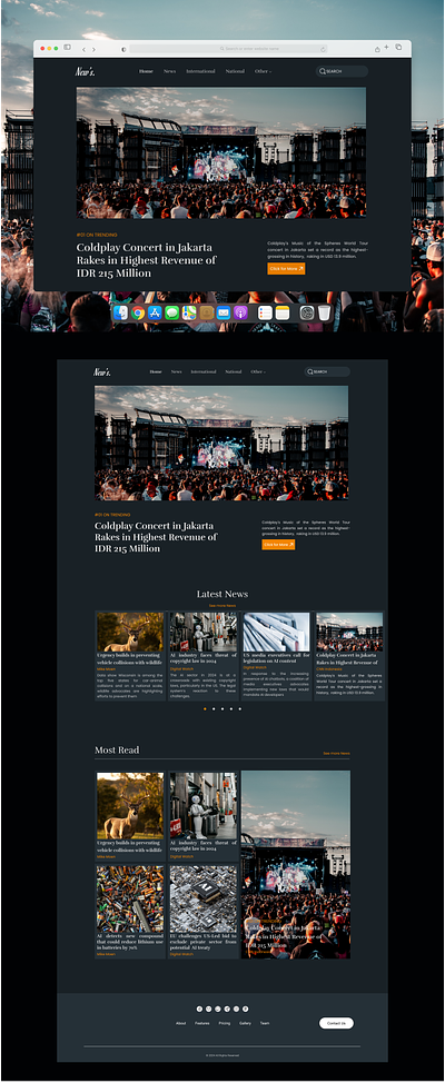 New's | Reliable news provider website dashboard design figma news news pages ui ui ux uiux ux website