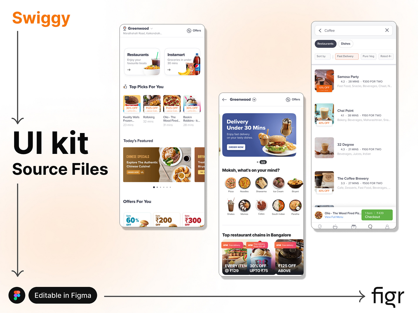 Make Swiggy Ui Your Own By Figr Design On Dribbble