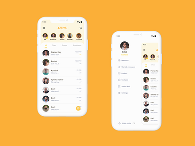 Arattai Chat app - Redesign branding design illustration logo mobile app ui ui design uidesign uiux ux