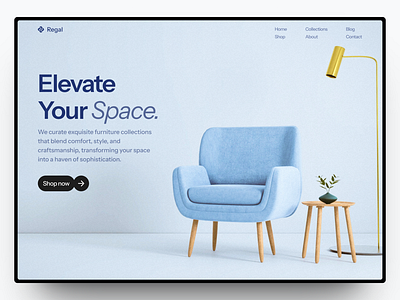 Regal - Furniture Website Design branding design furniture graphic design landing page ui web design website