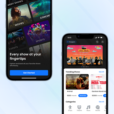 An App For Booking Shows app app design design designer figma figma design product deisgn shows booking app ui ui design uiux uiux design user experience user interface ux ux design uxui design