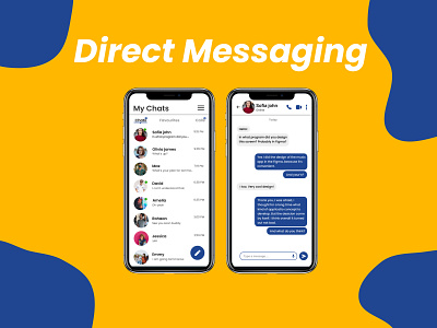 Direct Messaging App app design design figma ui uiux