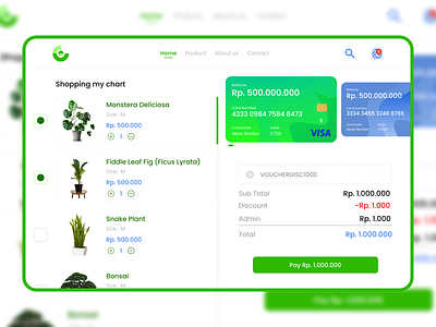 Web page Credit card checkout plants 002 checkoutpage dailyui uiux websitepage