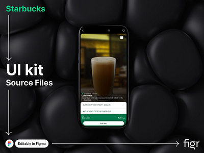 Make Starbucks UI your own android app design branding coffee app coffee shop design editable figma free ios kit mobile app starbucks template ui ui design ui kit ui ux website website design