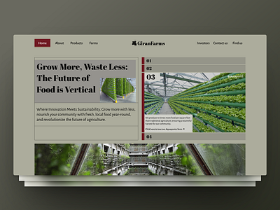 GiranFarms agriculture color pallette creative design herosection landing page product design ui uiux ux web design website