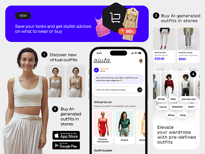 Aiuta – AI Stylist ai ai generated ai image ai outfit ai stylist ask a stylist generated online promt shopping virtual try on wardrobe