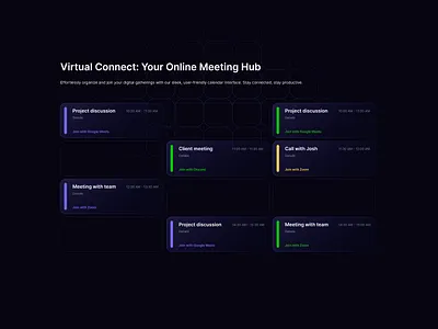 Meeting schedule UI calendar components figma ui ui design uixu web design