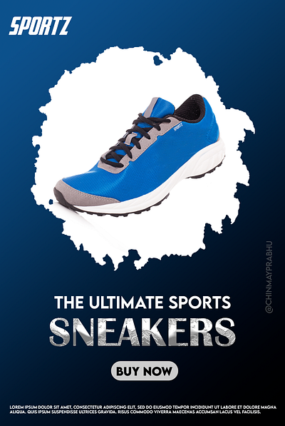 Sportz Sneakers Poster Design advertising design designer graphic design poster poster design social media post sportz