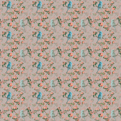 Vintage Wings & Blooms adobe photoshop graphic design illustration pattern print surface design wattercolor