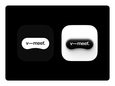v–meet® - virtual meetings | Companion App app ar branding glass icon logo vision visionpro vr