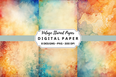 Vintage Stained Paper Backgrounds tumbler wrap