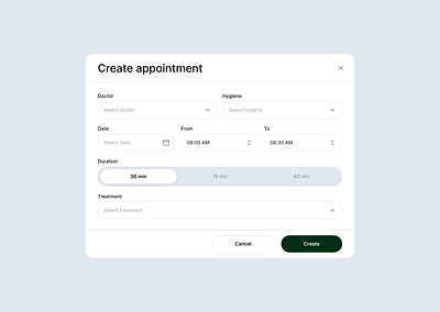 Create Appointment - Form branding design form graphic design typography ui ux