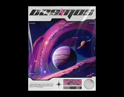 Cosmos cosmos graphic design retro space y2k